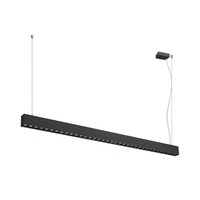 Podélná - LA 1010514 GLENOS® PRO závěsné svítidlo, 1, 5 m, DALI, UGR16, délka závěsu 210 cm, 3000K, 75°, černá - BIG WHITE (SLV)