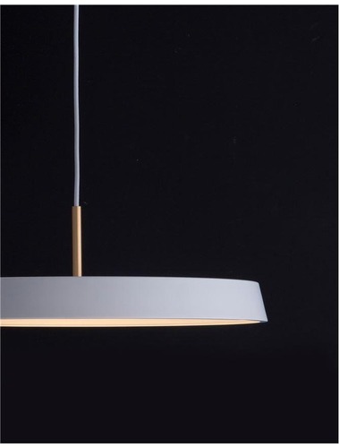 Kruhová - NV 910621 Závěsné svítidlo VETRO matný bílý hliník a akryl LED 41W 230V 3000K IP20 - NOVA LUCE - foto 1