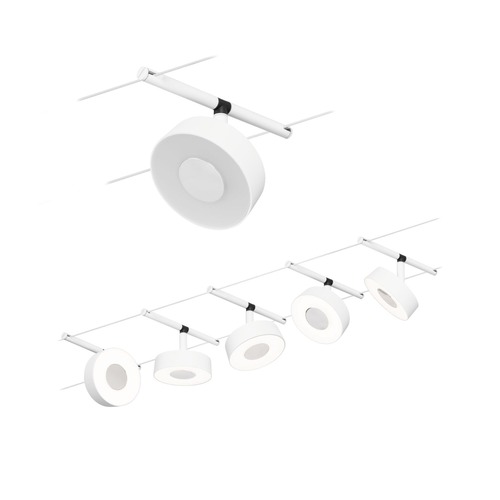 Sady - P 94477 LED lankový systém Circle základní sada 5x5W 3000K 230/12V bílá mat/chrom - PAULMANN - foto 1