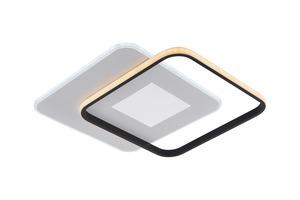 LED stropní svítidla - LED stropní svítidlo CCT 60W bílá + černá stmívatelné + dálkové ovládání