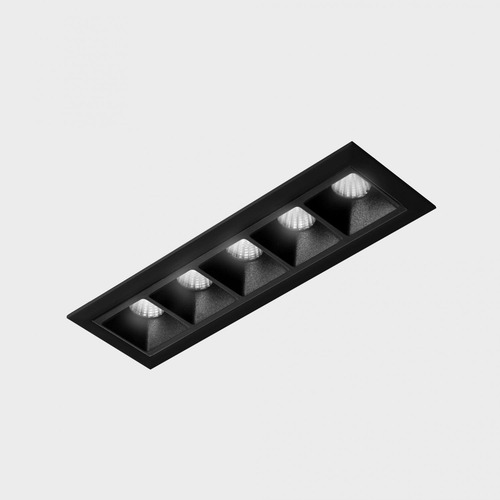 Hranatá - KHL K51300.04.RF.BK-BK.45.ST.9.30 NSES zapuštěné svítidlo s rámečkem černá 10 W 3000K nestmívatelné - KOHL-Lighting - foto 1