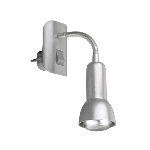 S ramenem - BRI 2739-014P Flexibilní svítidlo do zásuvky 22 cm 1x E14 25W titan - BRILONER - foto 1