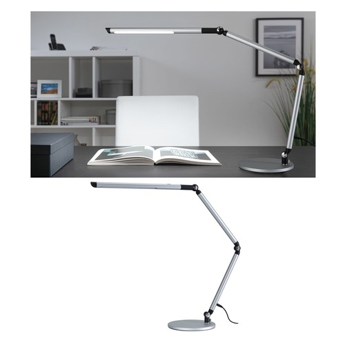 Stolní lampy dekorační - P 79562 LED stolní lampa na psací stůl 3-krokové-stmívatelné flexibilní rameno CCT 9,5W stříbrná mat - PAULMANN - foto 1