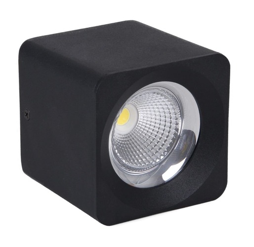 Hranatá - CEN QBNE-109040 Stropní SVÍTIDLO LED QUBE ČERNÉ 90x90x90mm 10W/230VAC 4000K 800Lm 45d IP20  - CENTURY - foto 1