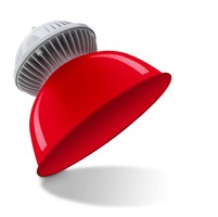 Polokoule - CEN CFRO-102030 LED SVÍTIDLO COLORFULL ČERVENÉ 10W 230VAC 3000K 850Lm 60d IP65 203x174mm - CENTURY