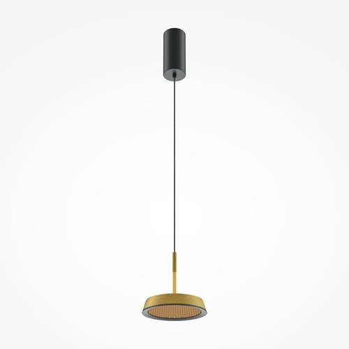 Kruhová - M MOD041PL-L15G3K Závěsné svítidlo El 3000K 12W 700lm černá/zlatá hliník teplá bílá - MAYTONI - foto 1