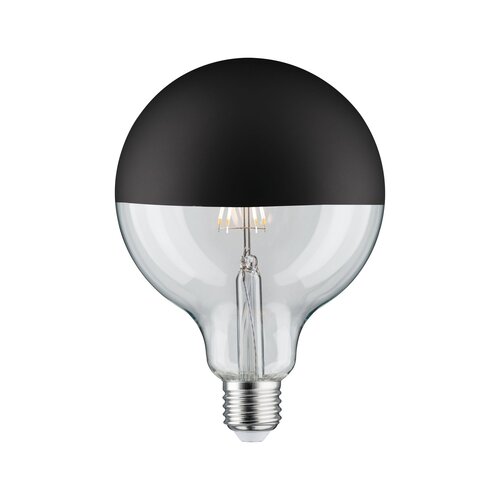 E27 - P 28679 LED Globe 6,5 W E27 zrcadlový svrchlík černá mat teplá bílá stmívatelné - PAULMANN - foto 1
