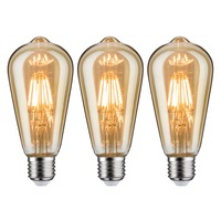E27 - P 5067 1879 set LED žárovka Rustika E27 230V 3x6W 1700K stmívatelné zlatá - PAULMANN