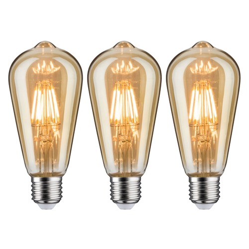 E27 - P 5067 1879 set LED žárovka Rustika E27 230V 3x6W 1700K stmívatelné zlatá - PAULMANN - foto 1