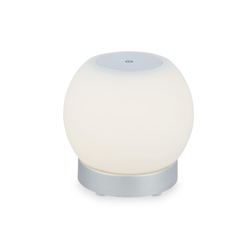Na stůl - BRILO 7439-014 LED bateriové stolní svítidlo, pr.16 cm, LED modul, 3W, 350 lm, matný chrom - BRILO - foto 1
