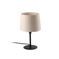 Stolní lampy dekorační - FARO 64317-35 SAMBA černá/skládaná béžová mini stolní lampa - FARO