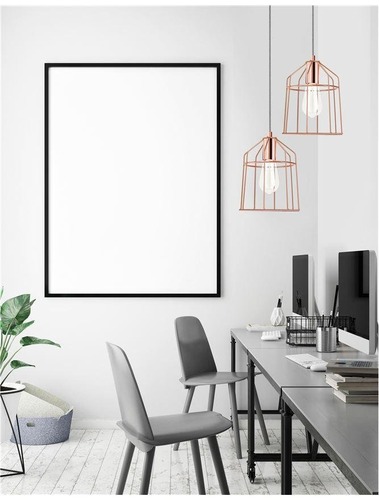 Dekorativní - NV 7605179 Závěsné svítidlo PEPPINO matná měď černý a bílý kabel E27 1x12W - NOVA LUCE - foto 1