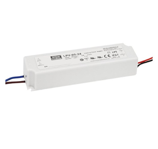 Stabilizované napětí - FAN I-DRIVER-LPV-60-24 Driver MW LPV konst.napětí IP67 výstup DC 24V 2,5A 60W vstup AC90-264V DC127-370V 16,2x4,2x3,2 cm - FANEUROPE - foto 1