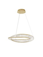 Kruhová - NV 9333061 Závěsné svítidlo AURELIA zlatý kov a křišťál LED 36W 230V 3500K IP20 stmívatelné - NOVA LUCE