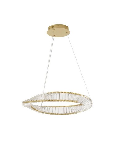Kruhová - NV 9333061 Závěsné svítidlo AURELIA zlatý kov a křišťál LED 36W 230V 3500K IP20 stmívatelné - NOVA LUCE - foto 1