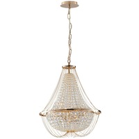 Dekorativní - FAN I-VIENNA-S60 ORO Závěsné svítidlo VIENNA zlatá, 6xE14, 60 x 120 cm - FANEUROPE
