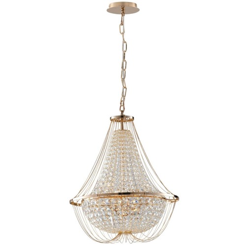 Dekorativní - FAN I-VIENNA-S60 ORO Závěsné svítidlo VIENNA zlatá, 6xE14, 60 x 120 cm - FANEUROPE - foto 1