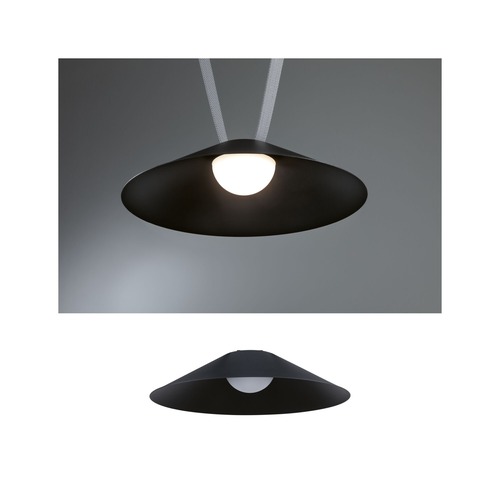 Páskové ULine - P 94615 ULine LED závěsné svítidlo Cone 12W 350mm 3000K černá - PAULMANN - foto 1