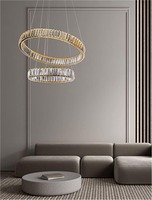 Kruhová - NV 9333077 Závěsné svítidlo AURELIA zlatý kov a křišťál LED 46W 230V 3500K IP20 stmívatelné - NOVA LUCE