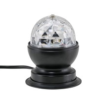 Stolní lampy dekorační - BRILO 7347-015 RGB LED stolní lampa, pr. 8,8 cm, 3 W, černá - BRILO
