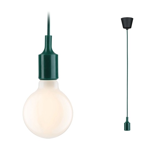Subtilní - P 78429 Neordic závěsné svítidlo Ketil E27 max. 60W zelená/černá stmívatelné Silikon/umělá hmota - PAULMANN - foto 1