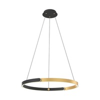Kruhová - ZUMA 003064-026732 MD4417-1M-3BGD LINOS závěsné svítidlo černá-zlatá - ZUMALINE