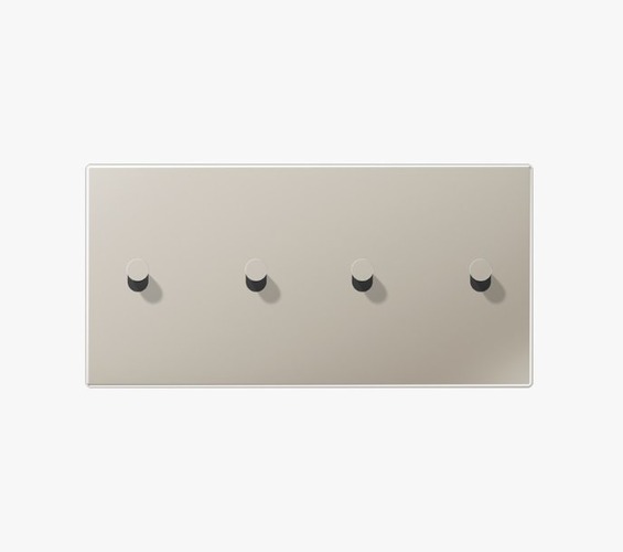 Vypínače a zásuvky - JU ES12-250K1 Dvojitý dvojhmatník s páčkami ušlechtilá ocel ES 12-250 K 1 - JUNG - foto 1