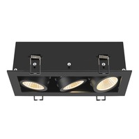 Hranatá - LA 1007567 AKCE - KADUX stropní zápustné svítidlo, triple, 3000 K, 38°, IP 20, čtvercové, černá - BIG WHITE (SLV)