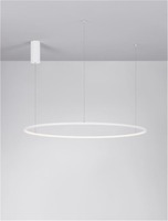 Kruhová - NV 9345608 Závěsné svítidlo TARQUIN bílý hliník a akryl LED 58W 230V 3000K IP20 stmívatelné - NOVA LUCE