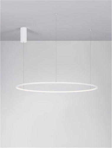 Kruhová - NV 9345608 Závěsné svítidlo TARQUIN bílý hliník a akryl LED 58W 230V 3000K IP20 stmívatelné - NOVA LUCE - foto 1