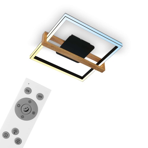 Hranatá - BRI 3768015 CCT stropní svítidlo, 49 cm, 40W, 4000lm, černá - BRILONER - foto 1