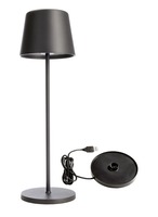 Na stůl - IMPR 620201 Deko-Light nabíjecí svítidlo - sada Canis šedá + nabíjecí základna - LIGHT IMPRESSIONS