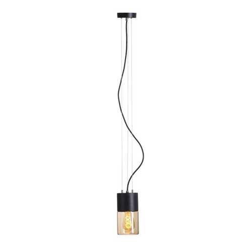 Závěsná - RED R14130 QUINN závěsná černá jantarové sklo 230V E27 11W IP54 - RED - DESIGN RENDL - foto 1