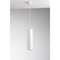 Subtilní - FAN I-FLUKE-S30Q BCO Závěsné svítidlo Fluke, hranaté, bílé, 1xGU10, 6x6x30 cm - FANEUROPE