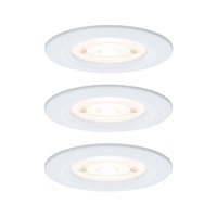 Koupelnová - P 92278 LED vestavné svítidlo Nova GU10 Flat nevýklopné IP44 3x4,9W 230V 2700K bílá mat - PAULMANN