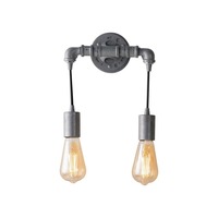 Dekorativní - FAN I-AMARCORD-AP2 ZN Nástěnné svítidlo Amarcord, pozinkované, 2 x E27, 23 x 8,3 x 26 cm - FANEUROPE