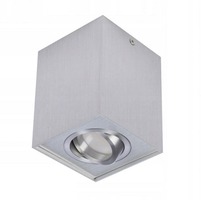 Downlight - AZZ AZ0991 Stropní bodové přisazené svítidlo Azzardo Eloy 1 aluminium AZ0991 GU10 1x50W IP20 9,5cm hranaté hliníkové - AZZARDO