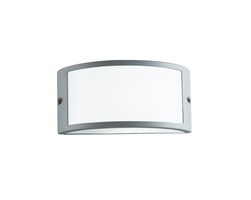 Nástěnná - FAN I-AUSTIN-AP SIL Venkovní nástěnné svítidlo Austin, stříbrné, 1 x E27, IP54, 25 x 13 x 12 cm - FANEUROPE