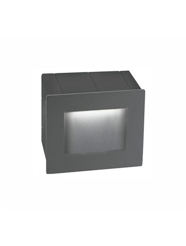 Zapuštěná - NV 727002 Venkovní zapuštěné svítidlo do zdi KRYPTON tmavě šedý hliník LED 3W 3000K 220-240V 15st. IP54 - NOVA LUCE - foto 1