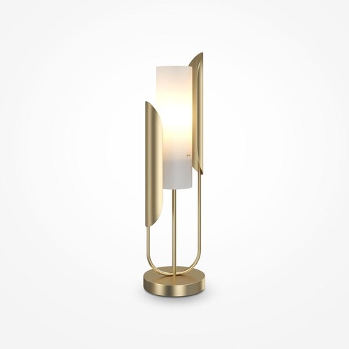 Stolní lampy dekorační - M Z014TL-01G Stolní lampa Cipresso 40W bílá zlatá kov sklo designová - MAYTONI - foto 1