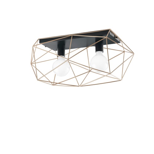 Dekorativní - FAN I-ABRAXAS-PL2 ORO Stropní svítidlo Abraxas, černá/zlatá, 2 x E27, 60 x 26,5 cm - FANEUROPE - foto 1