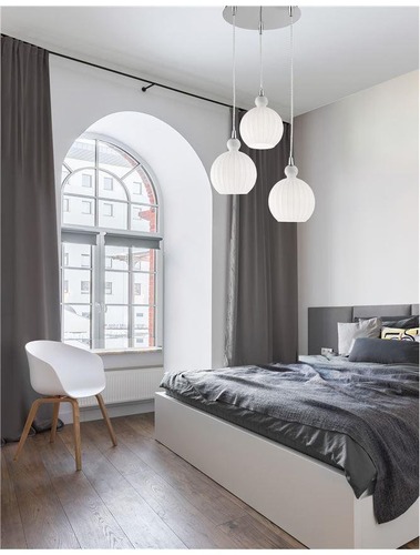 Vícečetná - NV 9190882 Závěsné svítidlo ODELL chromovaný hliník opálové sklo E14 3x5W 230V IP20 bez žárovky - NOVA LUCE - foto 1