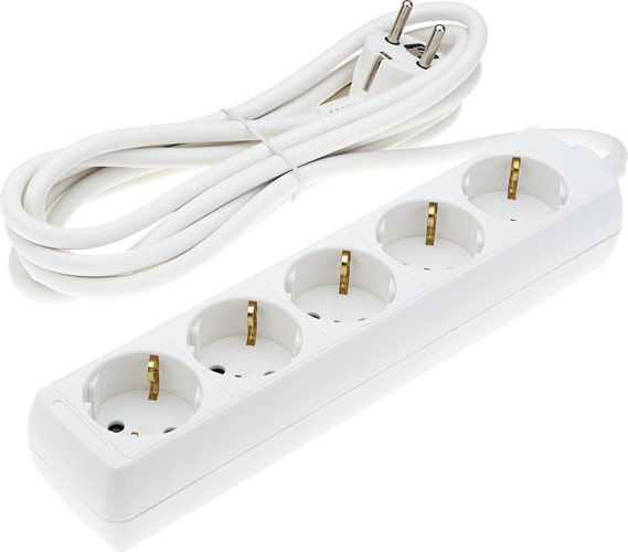 Zásuvky a adaptéry - Napájecí lišta 5 zásuvek - foto 1