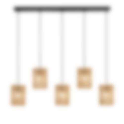 Vícečetná - FAN I-TROPIKANA-S5 Závěsné svítidlo TROPIKANA hnědá, 5xE27, 115 x 176 cm - FANEUROPE - foto 1