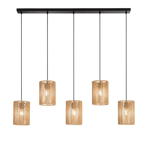 Vícečetná - FAN I-TROPIKANA-S5 Závěsné svítidlo TROPIKANA hnědá, 5xE27, 115 x 176 cm - FANEUROPE - foto 1