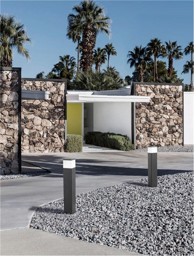 Sloupková - NV 9060185 Venkovní sloupkové svítidlo FERRON tmavě šedý hliník a čirý akrylový difuzor E27 1x12W 220-240V bez žárovky IP65 - NOVA LUCE - foto 1