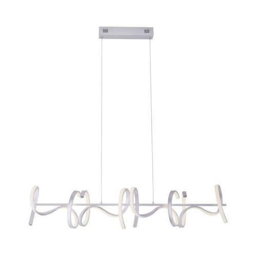 Podélná - LD 19033-21 CURLS LED závěsné svítidlo, stříbrná, moderní design SimplyDim 3000K - LEUCHTEN DIREKT / JUST LIGHT - foto 1