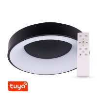 Kruhová - SMART Tuya LED svítidlo ZULU 60W CCT kulaté černé