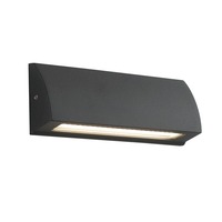Nástěnná - FAN LED-W-SHELBY-170 Venkovní nástěnné svítidlo LED SHELBY antracit hliník 6W 670lm CCT IP54 6x17x3,2 cm - FANEUROPE