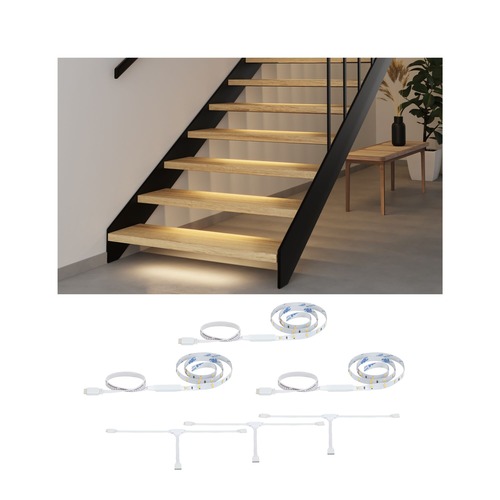 Dekorační - P 71219 MaxLED Stair LED Strip prodloužení 3x 0,5m 3x0,3W 64lm/m 2700K - PAULMANN - foto 1